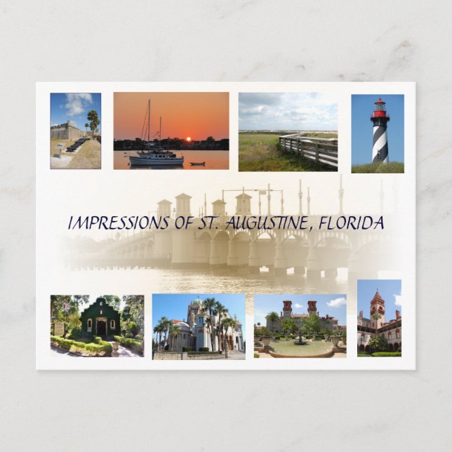Impressions of St. Augustine, Florida Postcard (Front)