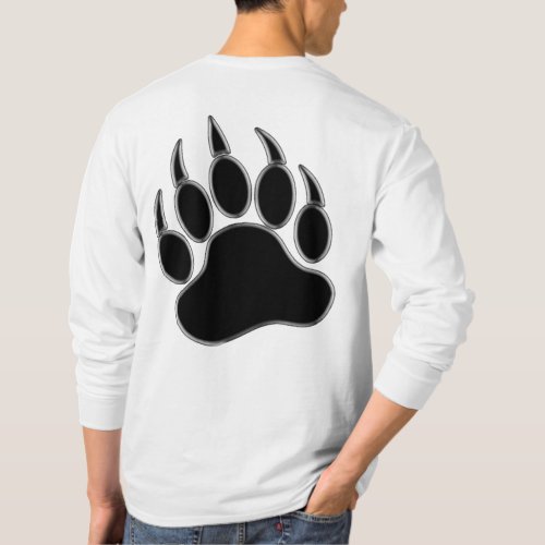 Impressive Bear Paw Printed on the Back _ Shirt