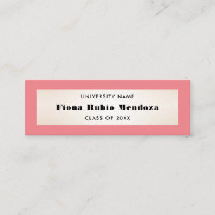Impressive Coral Gold Graduation Name Insert