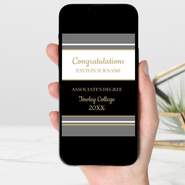 Impressive Custom Associate's degree  Card (Front Digital)