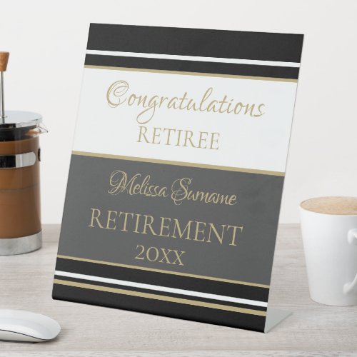 Impressive Custom Retirement pedestal sign