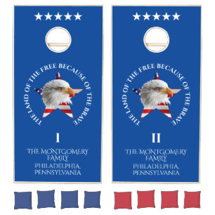 Impressive Eagle, The American Flag, Patriotic Cornhole Set