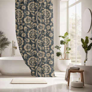 Impressive floral decorative eye-catching  shower curtain