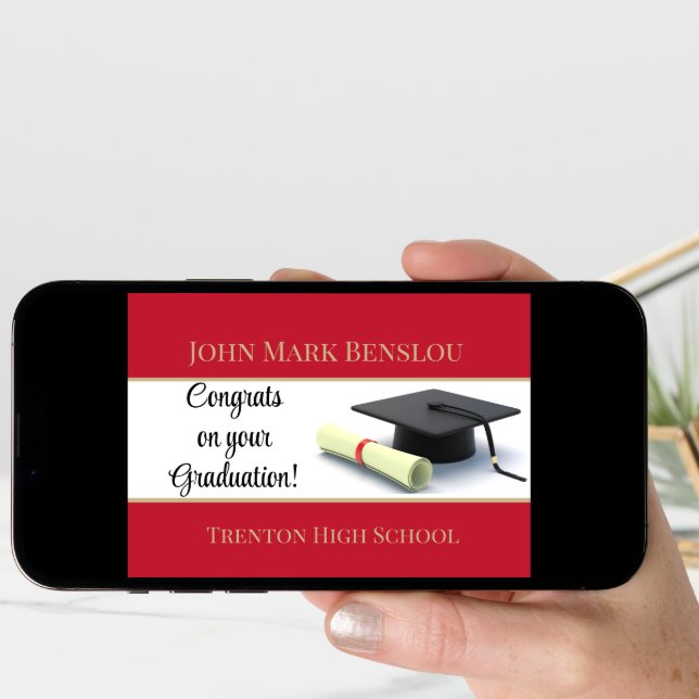 Impressive Graduate Congrats! Graduation  Card (Front Digital)