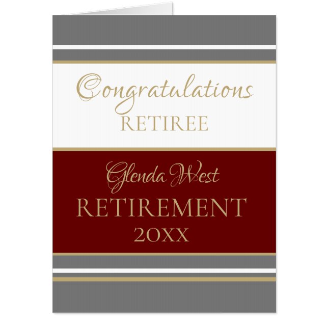 Impressive! Huge Congratulations Retirement card (Front)