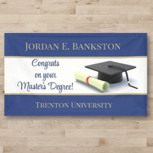 Impressive Master's Degree! Graduation  Banner