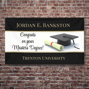 Impressive Master's Degree! Graduation  Banner