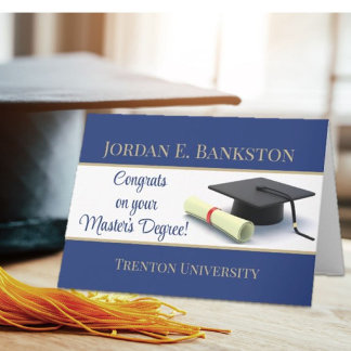 Impressive Master's Degree! Graduation  Card