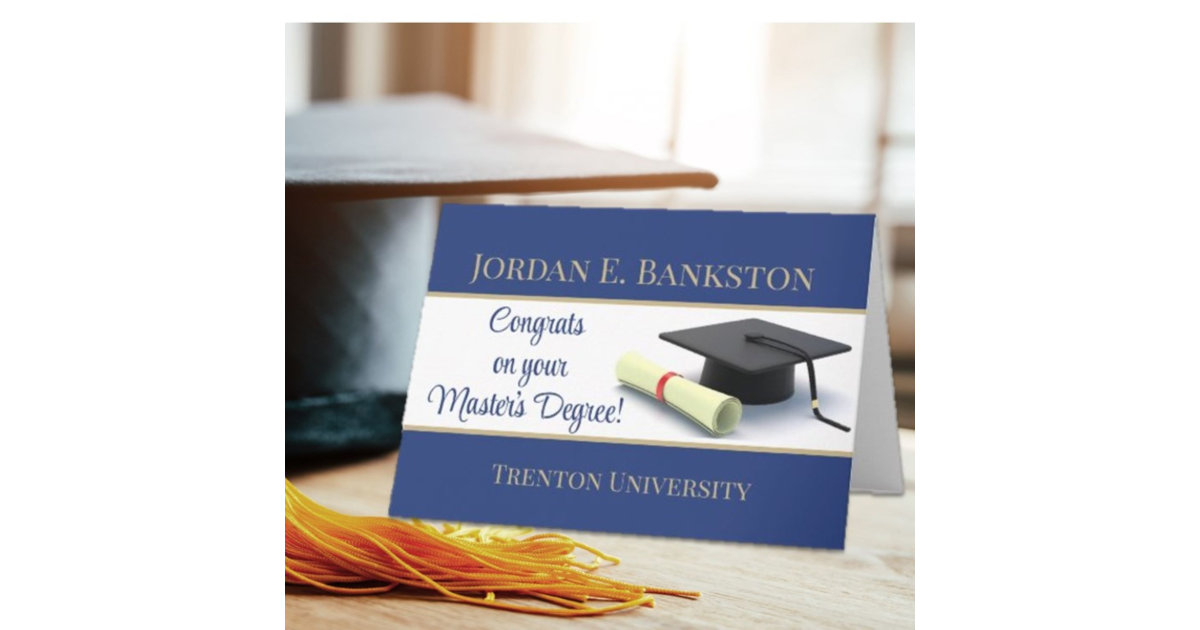 Impressive Master's Degree! Graduation Card Zazzle