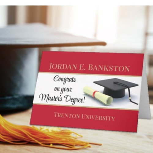 Impressive Masters Degree Graduation  Card