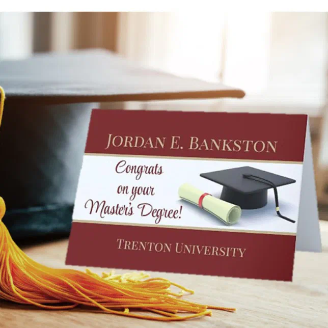 Impressive Master's Degree! Graduation Card | Zazzle