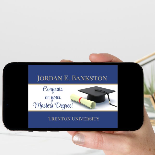 Impressive Master's Degree! Graduation  Card (Front Digital)