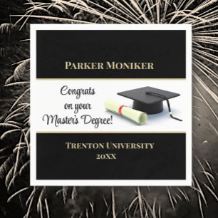 Impressive Master's Degree! Graduation  Napkins