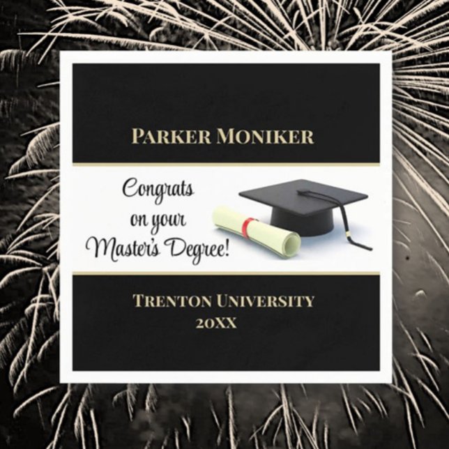 Impressive Master's Degree! Graduation  Napkins (Creator Uploaded)