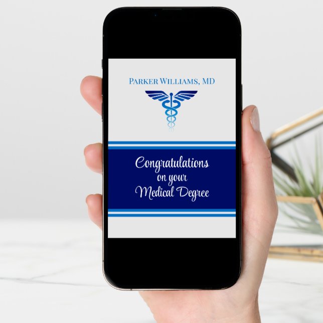 Impressive! Medical degree Graduation card (Front Digital)