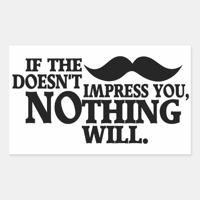 Impressive Moustache custom color stickers (Front)