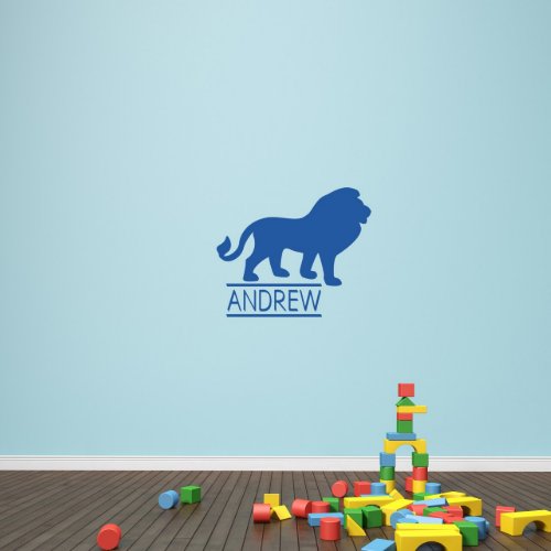 Impressive Name And Lion Medium Wall Decal