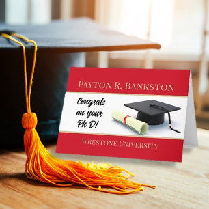 Impressive Ph D! Graduation custom card