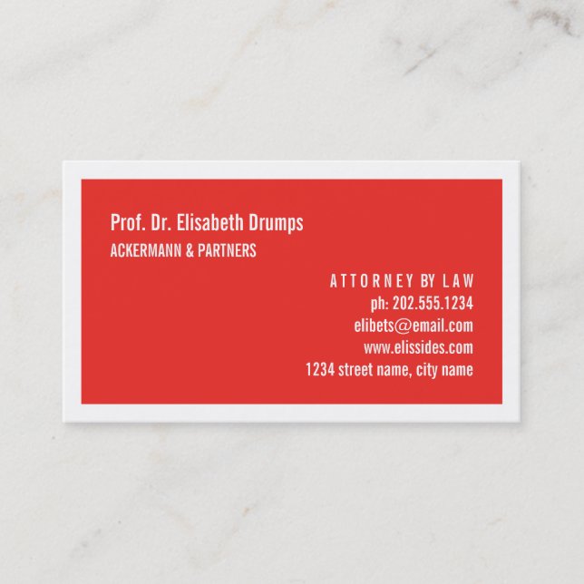 Impressive Red Business Card (Front)