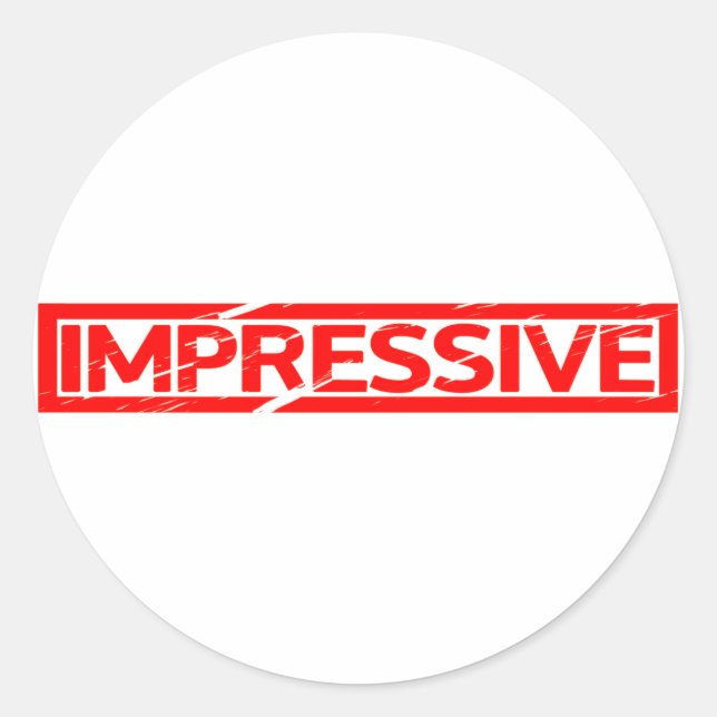 Impressive Stamp Classic Round Sticker (Front)