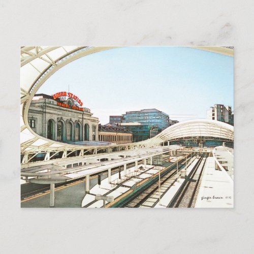 Impressive  West View Union Station Denver CO Postcard
