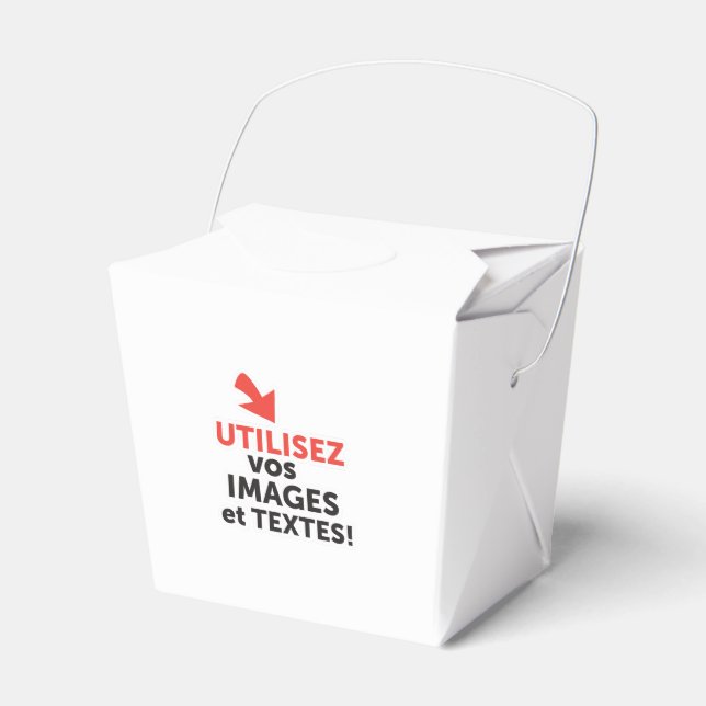 Imprimer vos conceptions en ligne en français favor boxes (Front Side)