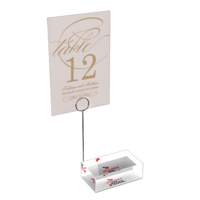 Imprimer vos conceptions en ligne en français table number holder (Corner)