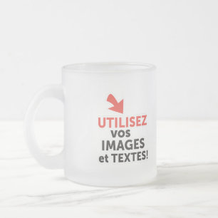 Imprimer vos designs en ligne DIY en Français Frosted Glass Coffee Mug