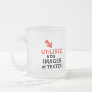 Imprimer vos designs en ligne DIY en Français Frosted Glass Coffee Mug
