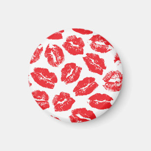 Imprint Kiss Red Lips: Vintage Seamless Magnet