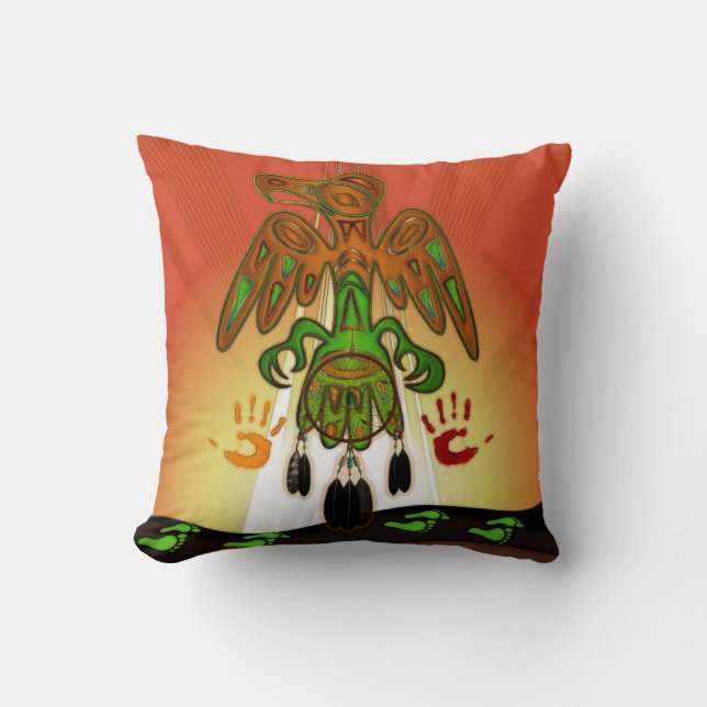 Imprint Native American Inspired Throw Pillow (Front)