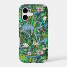 Improbable Botanical with Dinosaurs - dark green