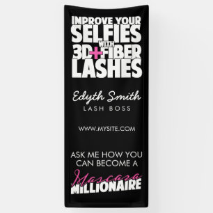Improve your selfies with 3d + Fiber Lashes Banner