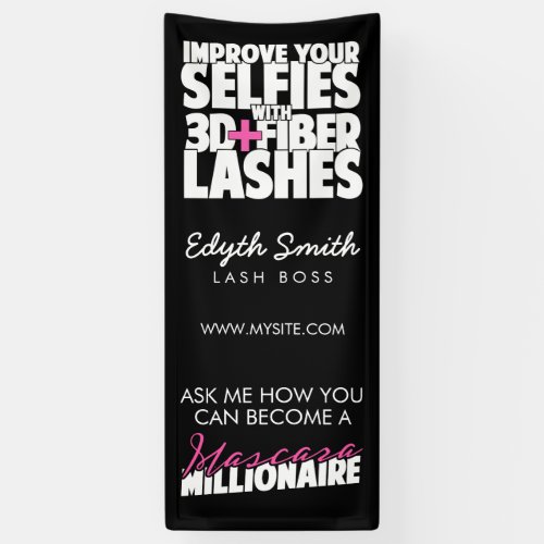 Improve your selfies with 3d  Fiber Lashes Banner