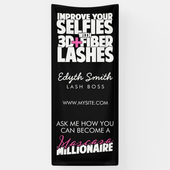 Improve your selfies with 3d + Fiber Lashes Banner (Vertical)