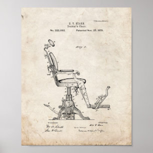 Improvement In Dentist's Chairs Patent - Old Look Poster