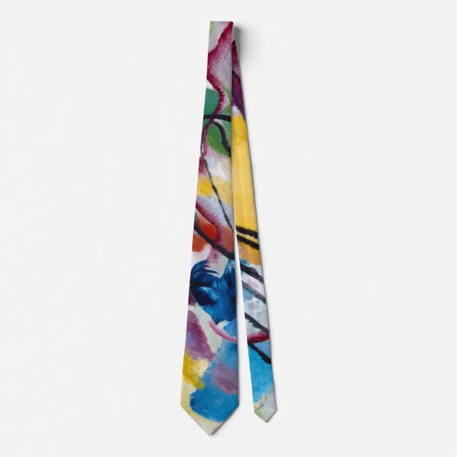 Improvisation 26, Rowing by Wassily Kandinsky Neck Tie (Front)