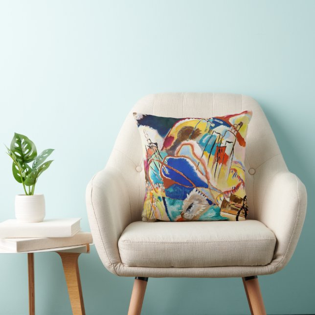 Improvisation 30 (Cannons) by Wassily Kandinsky Throw Pillow (Chair)