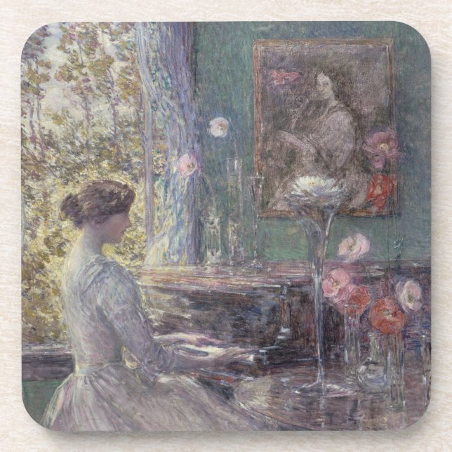 Improvisation by Frederick Childe Hassam Beverage Coaster (Front)