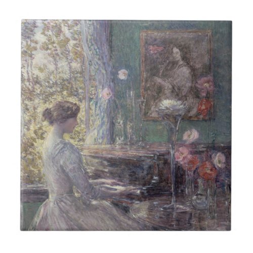 Improvisation by Frederick Childe Hassam Ceramic Tile