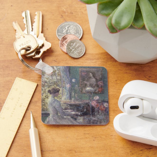 Improvisation by Frederick Childe Hassam Keychain (Desk)