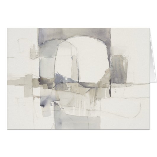 Improvisation I Gray Abstract Print Cards (Front Horizontal)