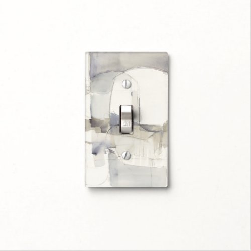 Improvisation I Gray Abstract Print Light Switch Cover