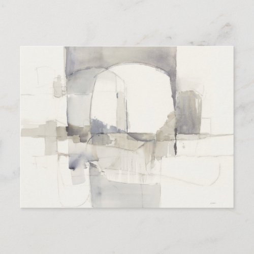 Improvisation I Gray Abstract Print Postcard