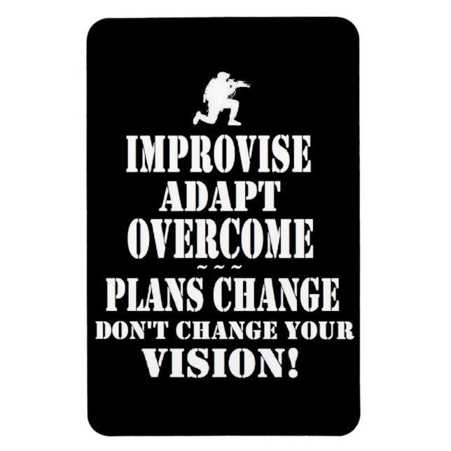 Improvise Adapt and Overcome Magnet (Vertical)