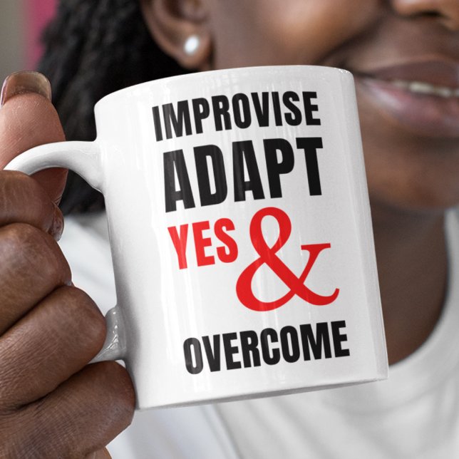 IMPROVISE ADAPT YES AND OVERCOME Christian Mug (Creator Uploaded)