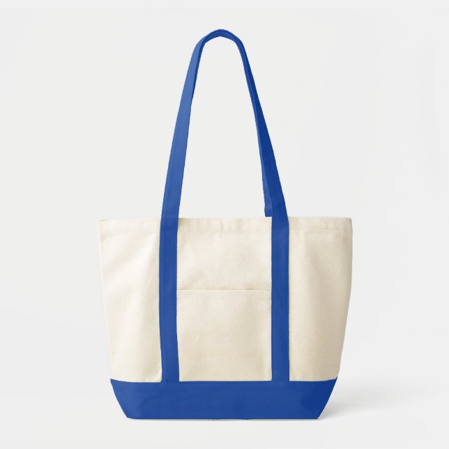 Impulse Tote Bag Natural and Royal (Front)