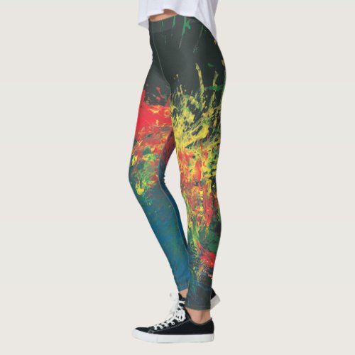 Impulsive Color Splash Toddler Art Leggings