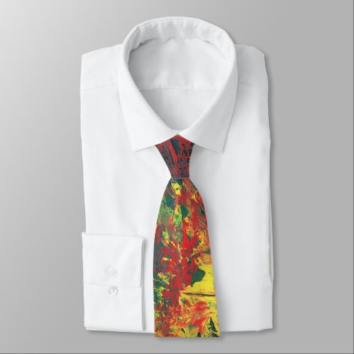 Impulsive Color Splash Toddler Art Neck Tie