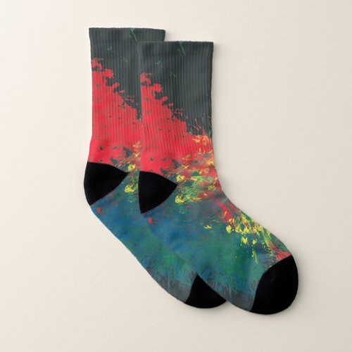 Impulsive Color Splash Toddler Art Socks